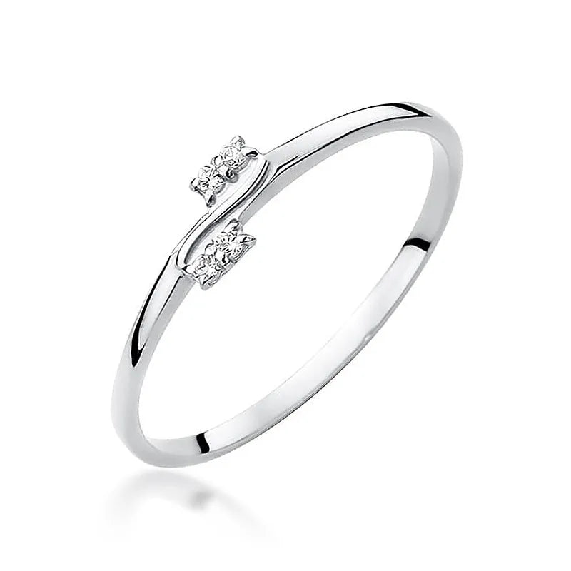 Goldring mit 0,034 ct Diamanten