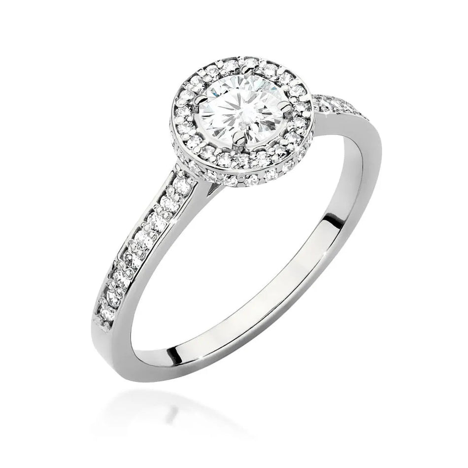 Goldring mit 0,50 ct und 0,368 ct Diamanten