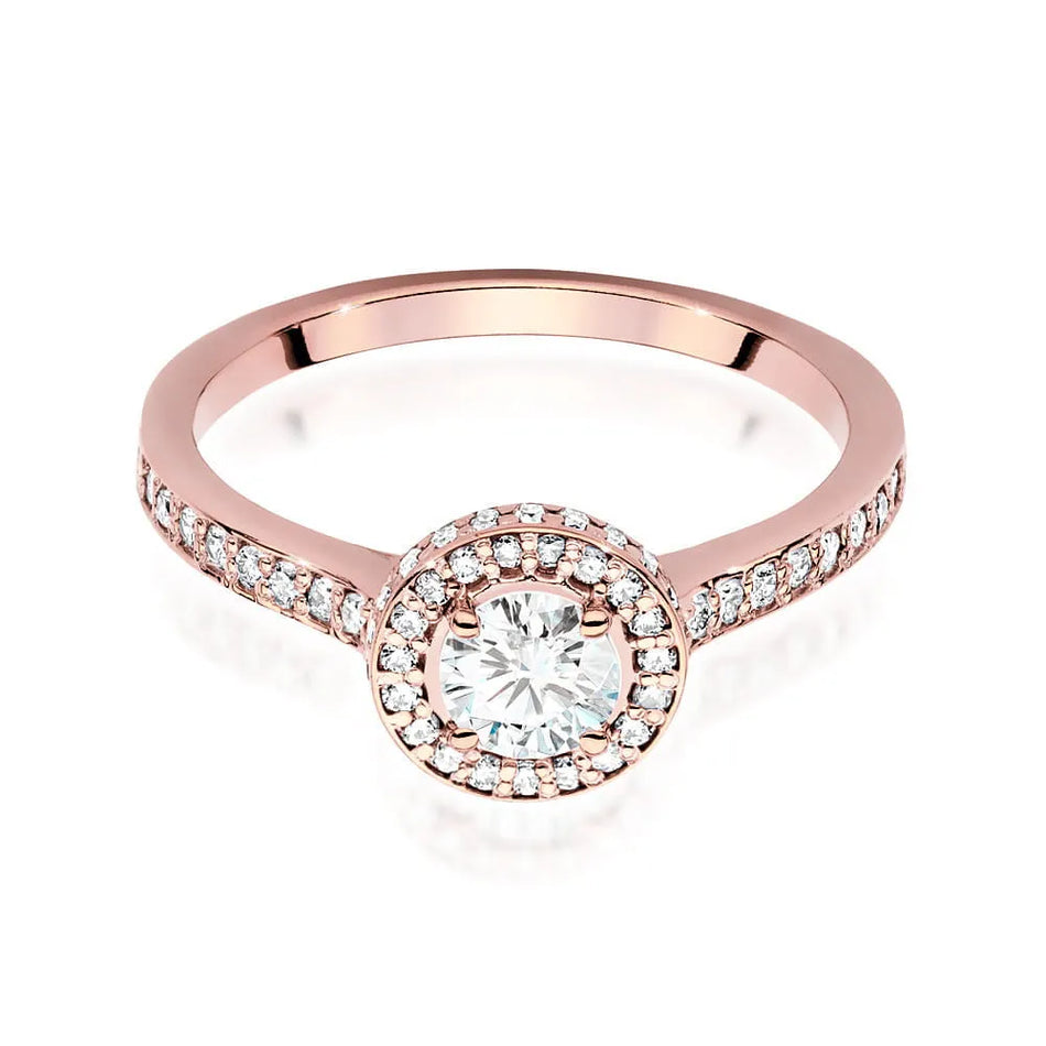 Gold Ring with 0.50ct and 0.368ct Lab-diamonds