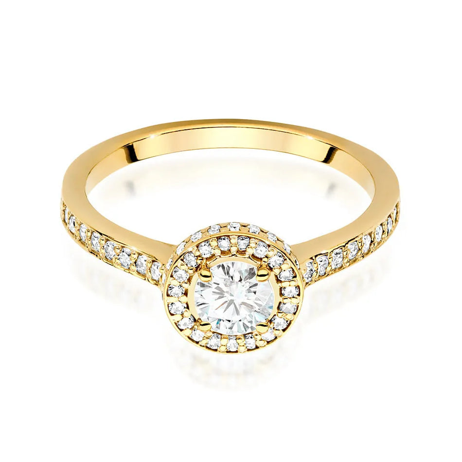Goldring mit 0,50 ct und 0,368 ct Diamanten