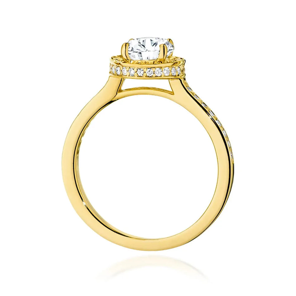 Gold Ring with 1.00ct and 0.383ct Diamonds