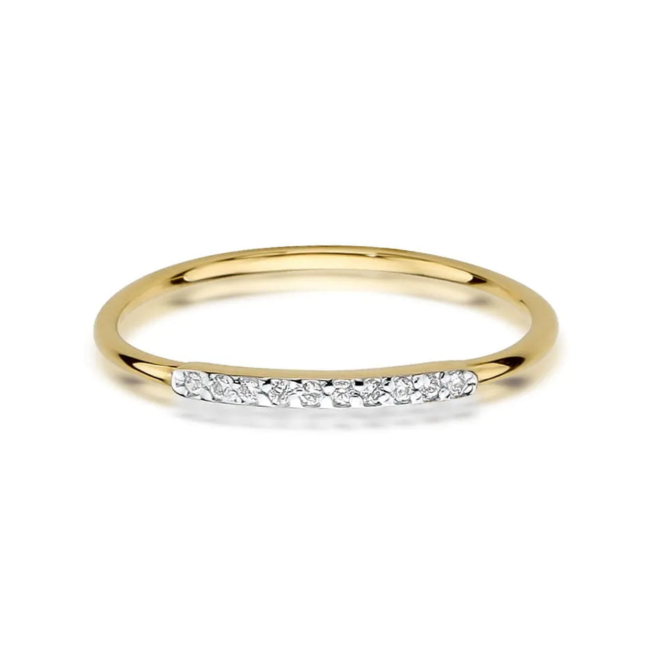 Goldring mit 0,05 ct Diamanten