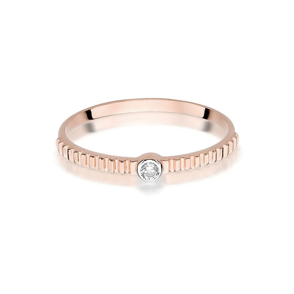 Goldring mit 0,04 ct Diamant