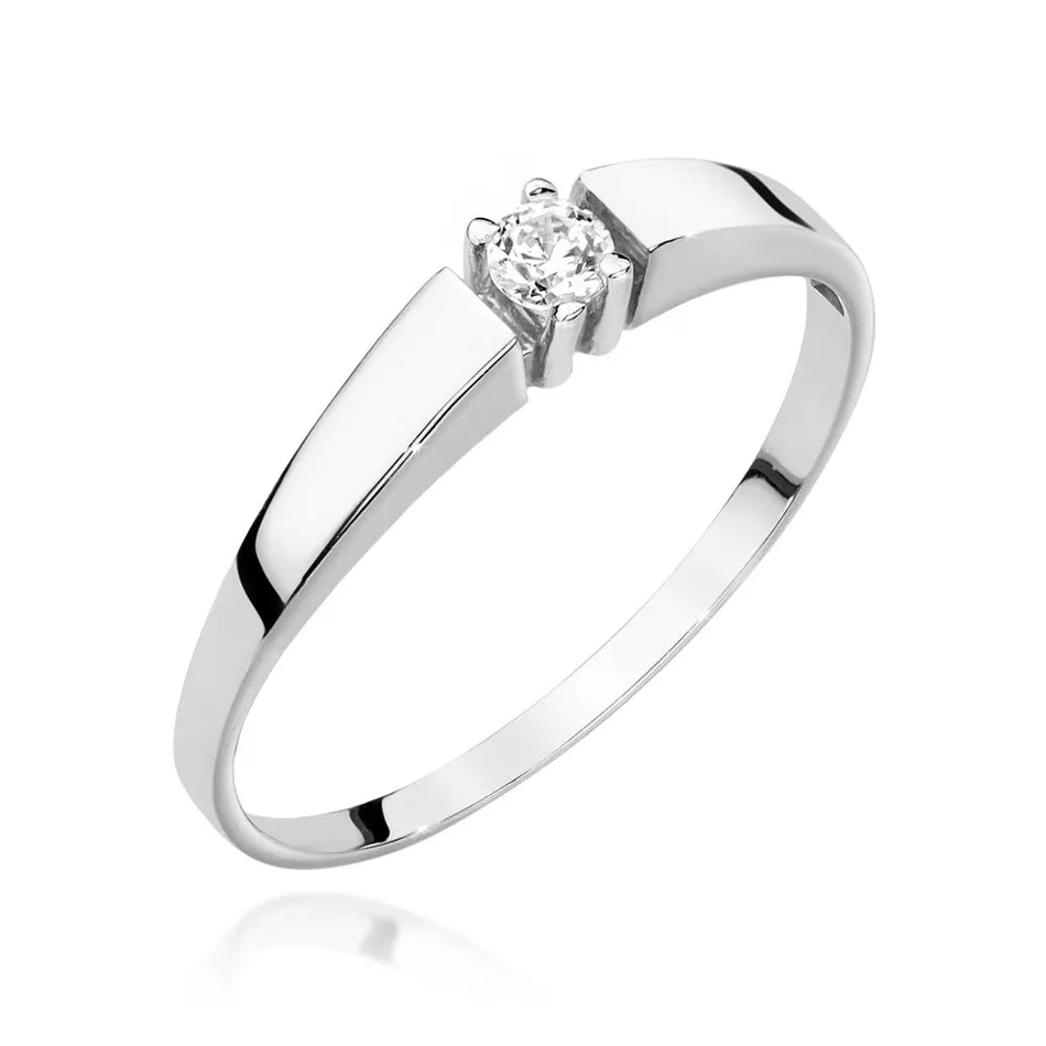 Goldring mit 0,10 ct Diamant