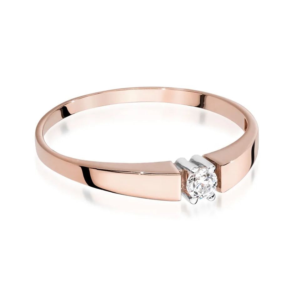 Goldring mit 0,08 ct Diamant