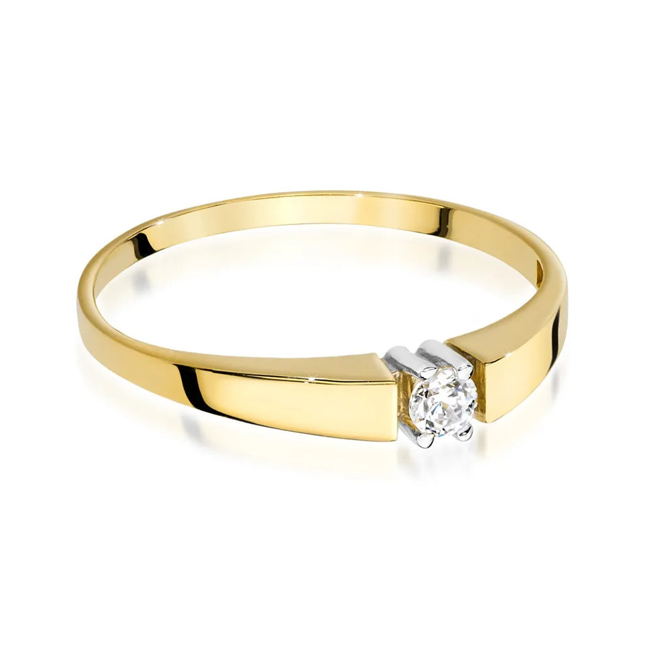 Goldring mit 0,08 ct Diamant