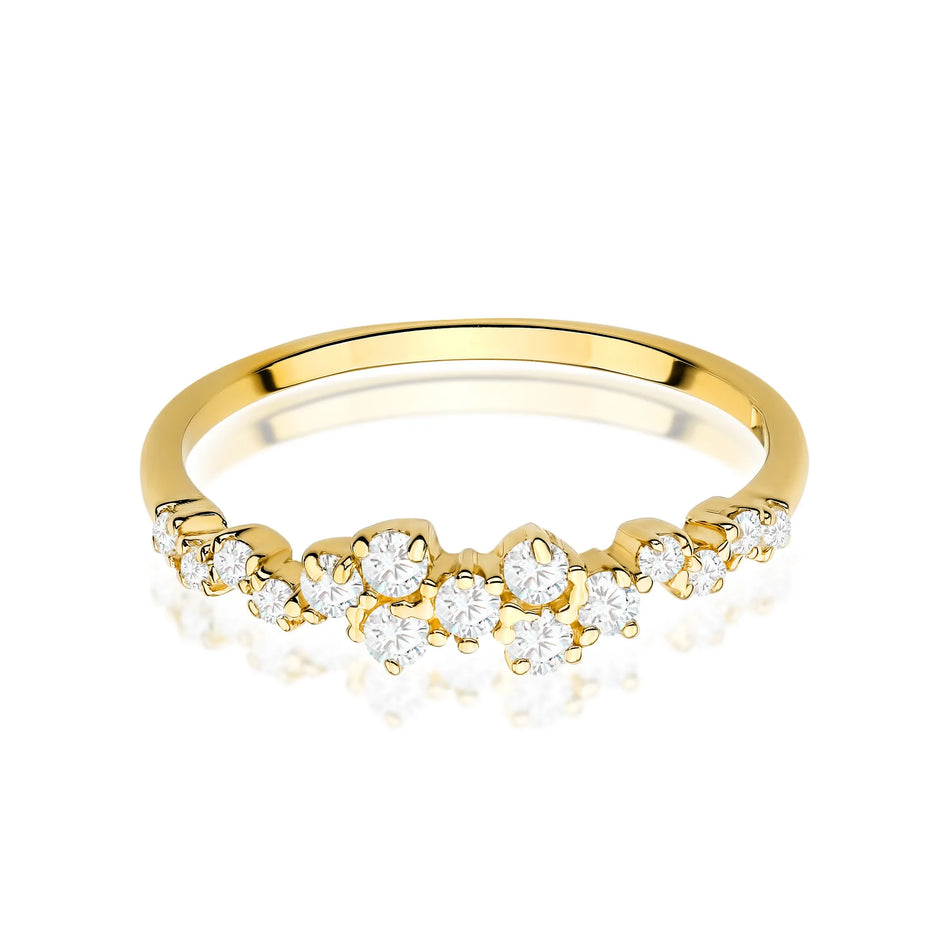 Goldring mit 0,326 ct Diamanten