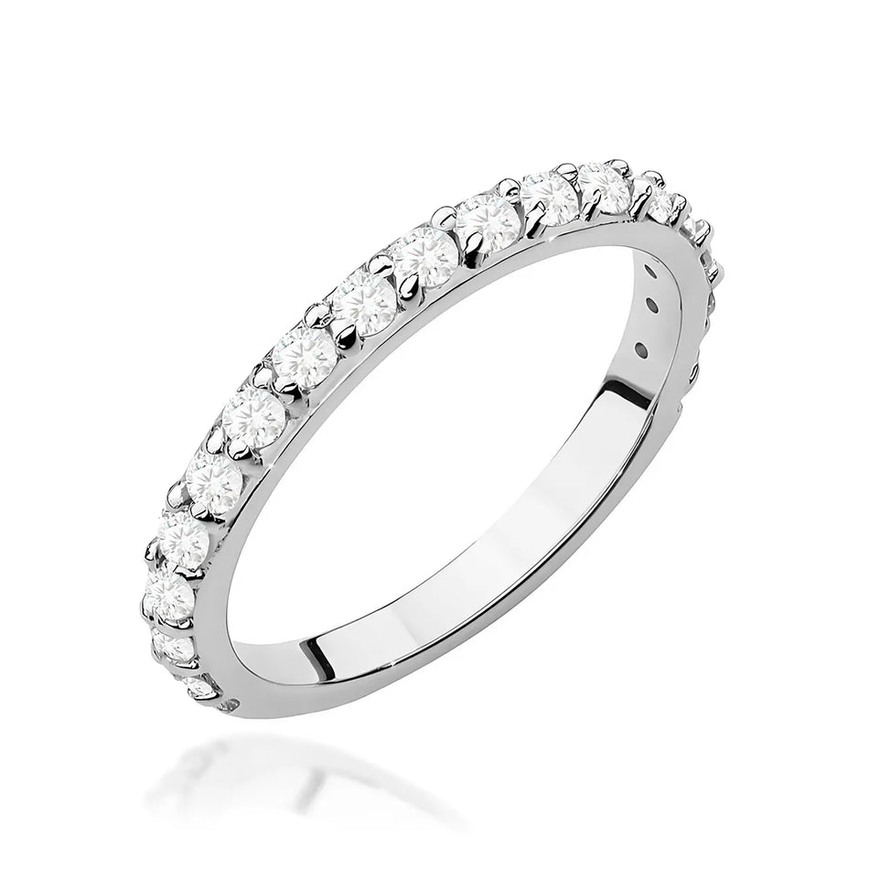 Goldring mit 0,34 ct Labor-Diamanten