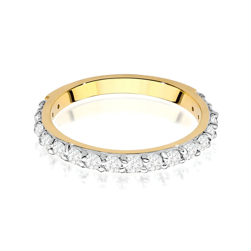 Gold Ring with 0.34ct Lab-Diamonds