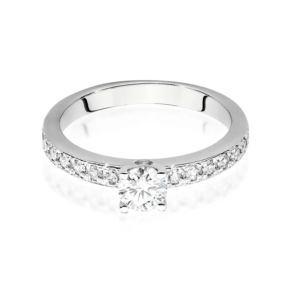 Goldring mit 0,50 ct und 0,203 ct Diamanten