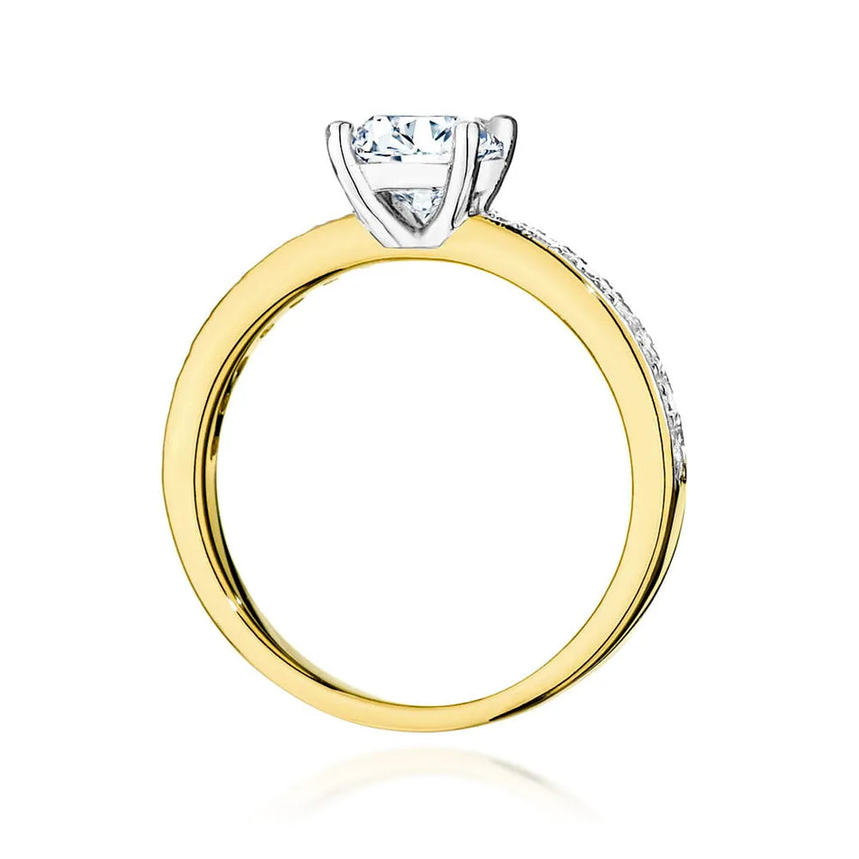 Gold Ring with 1.00ct and 0.24ct Diamonds