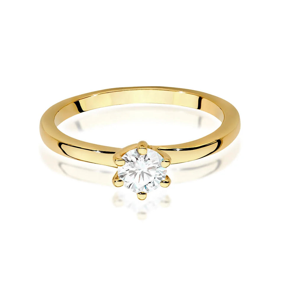 Goldring mit 0,40 ct Diamant