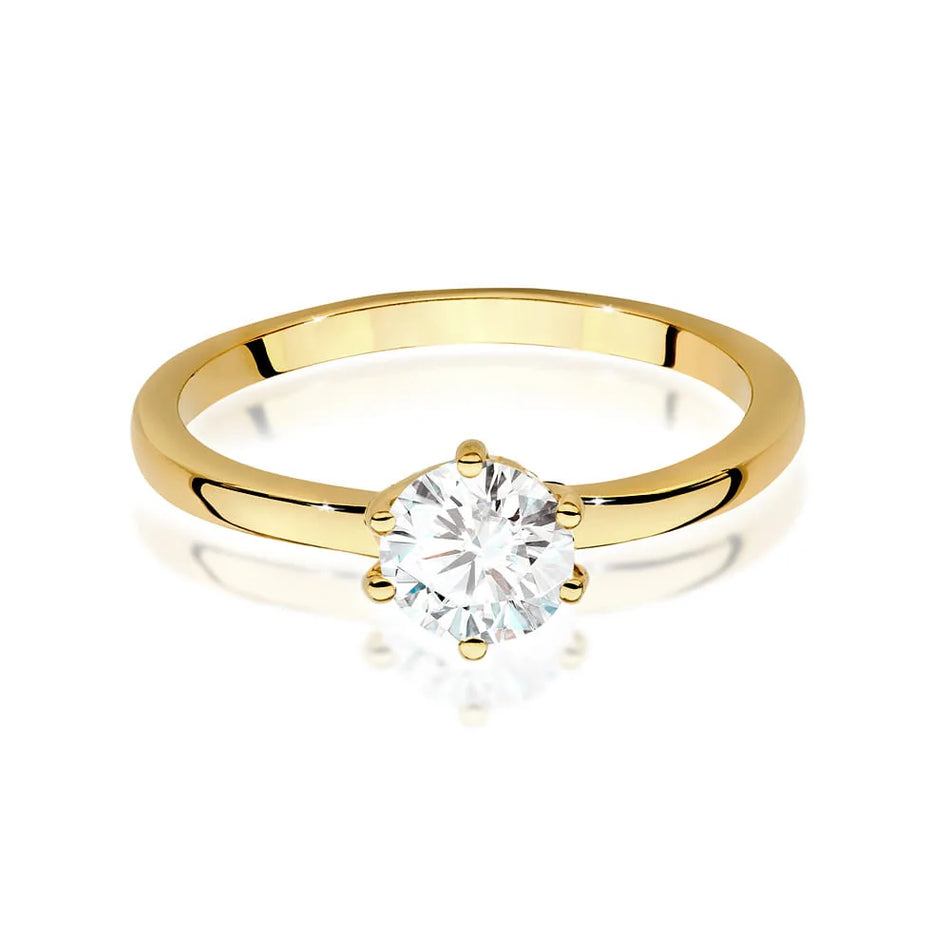 Goldring mit 0,70 ct Diamant