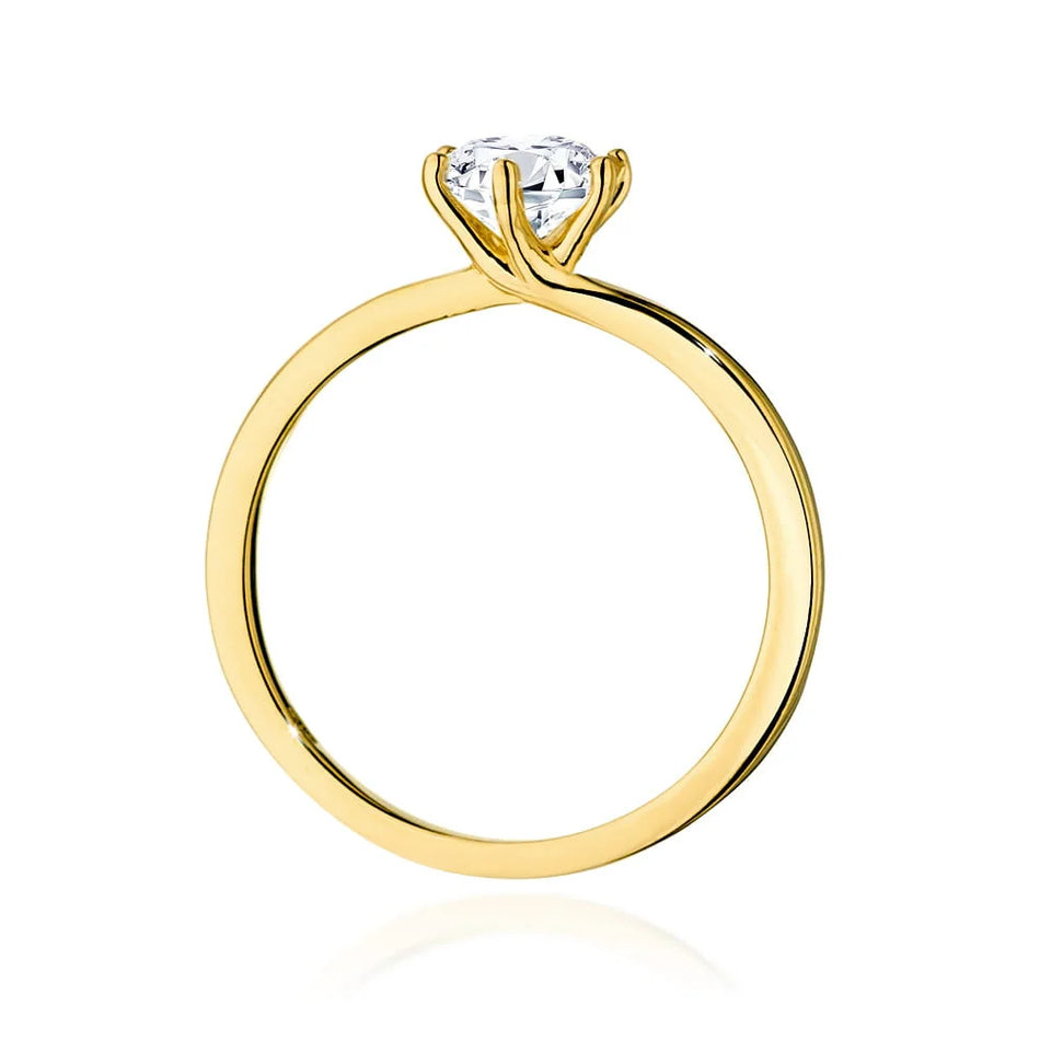 Goldring mit 0,70 ct Diamant