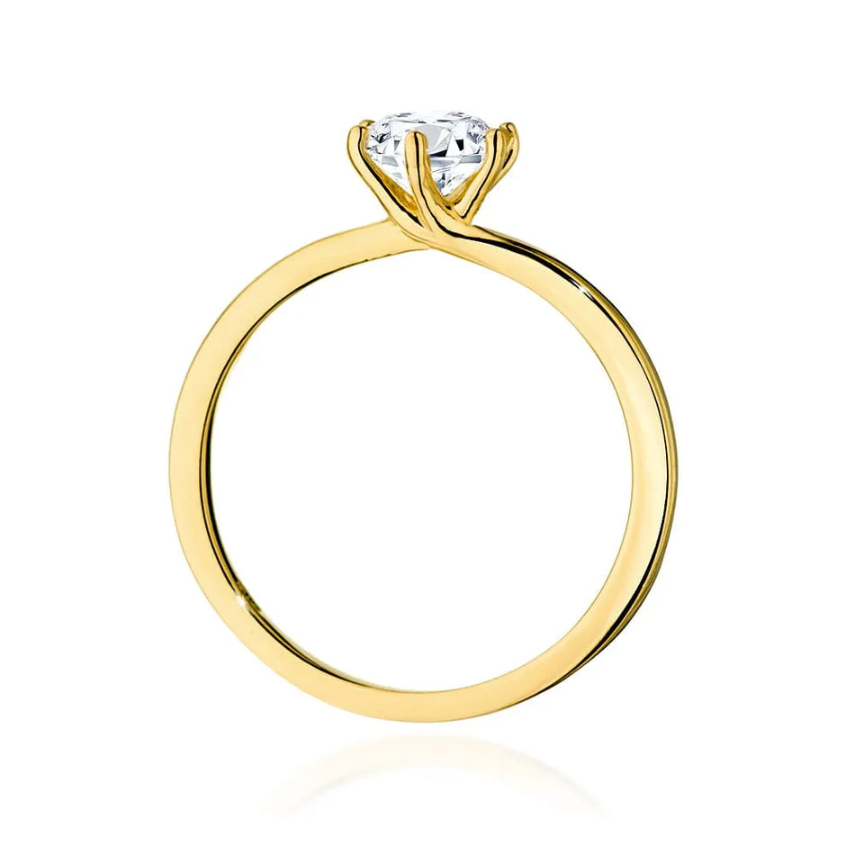 Gold Ring with 0.70ct Lab-diamond