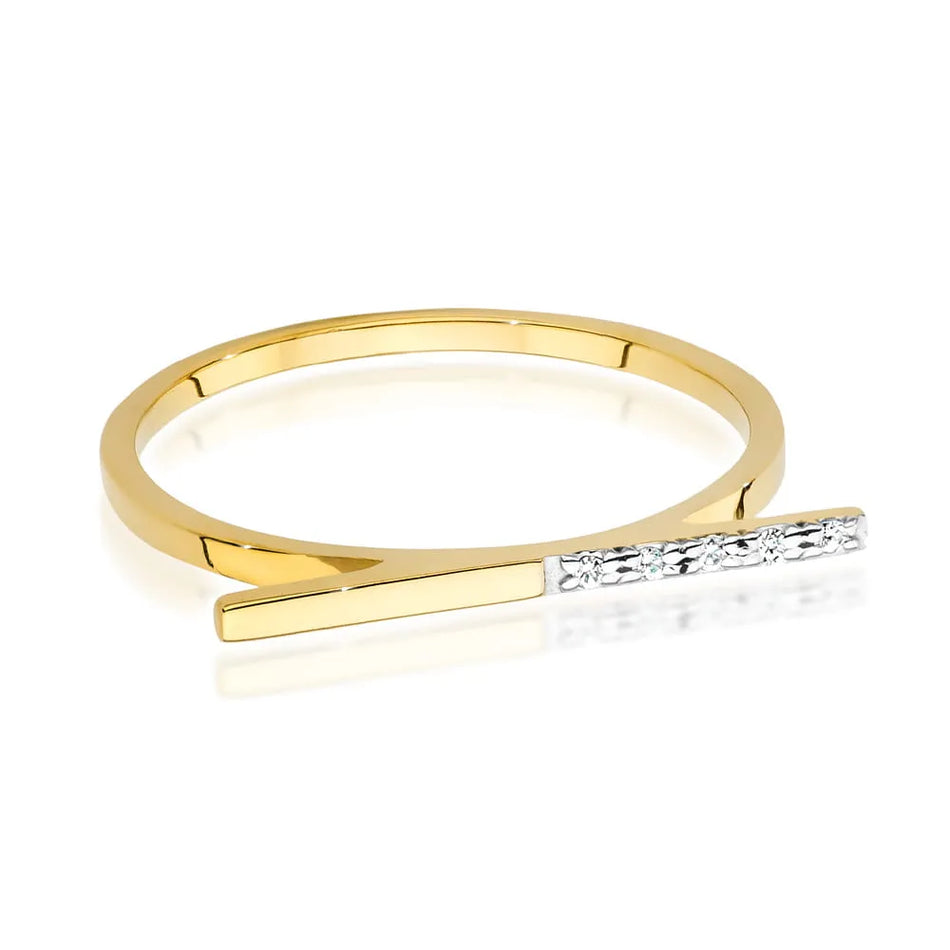 Gold Ring with 0.025ct Diamonds
