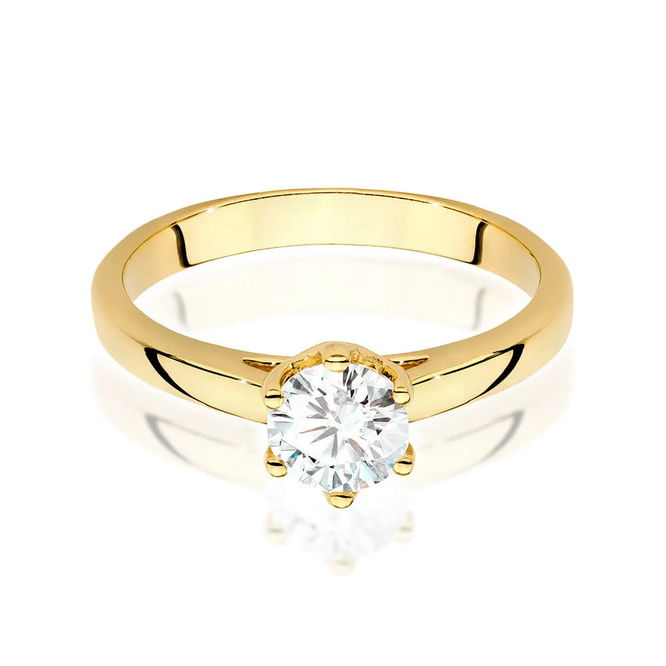 Goldring mit 0,70 ct Diamant