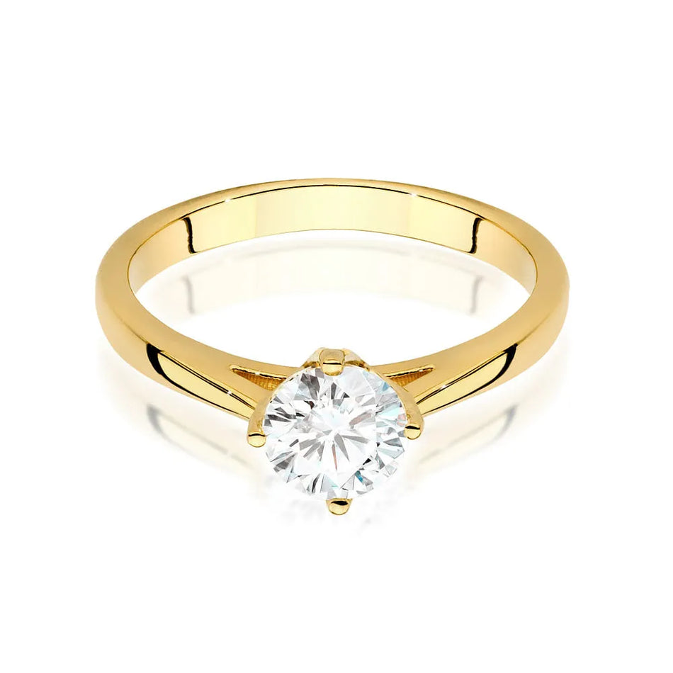 Goldring mit 0,70 ct Diamant