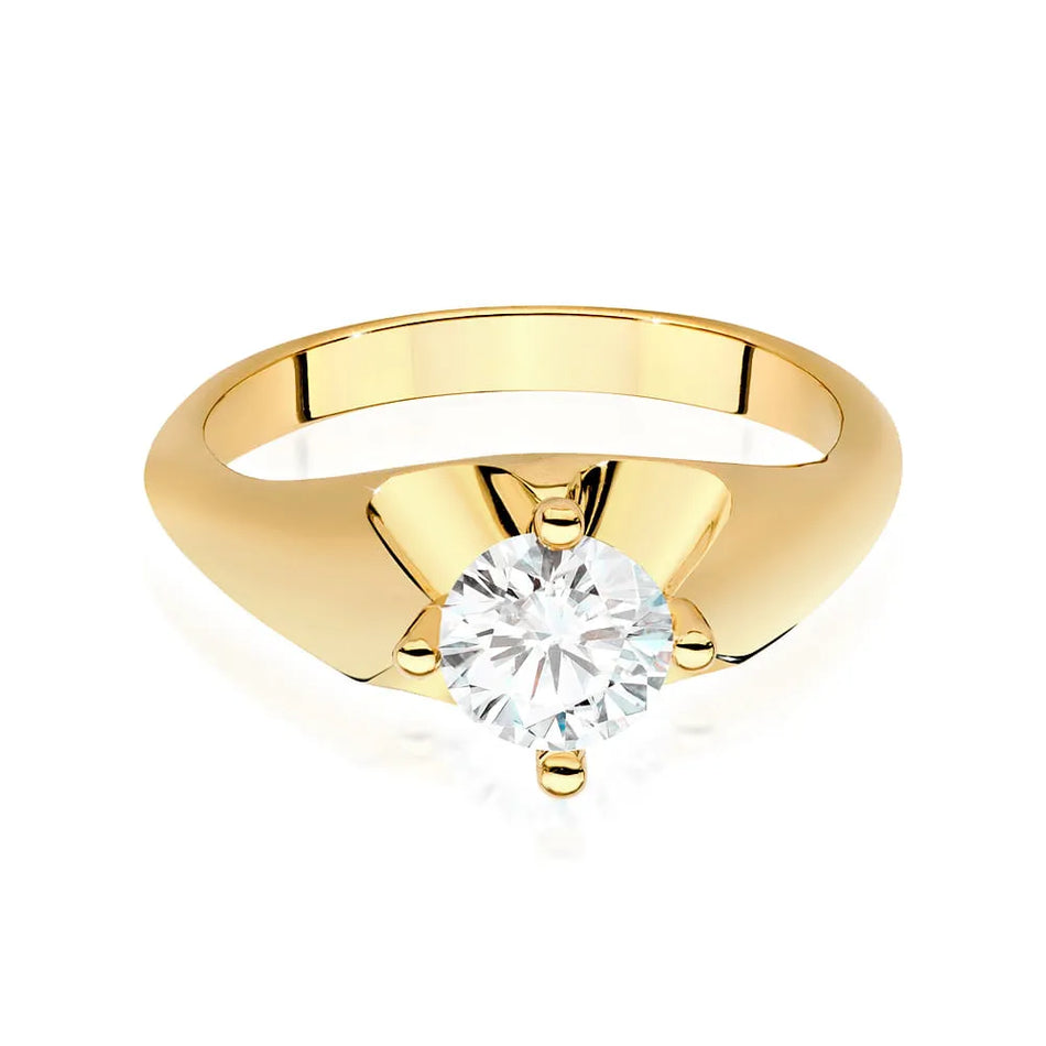 Goldring mit 0,70 ct Diamant