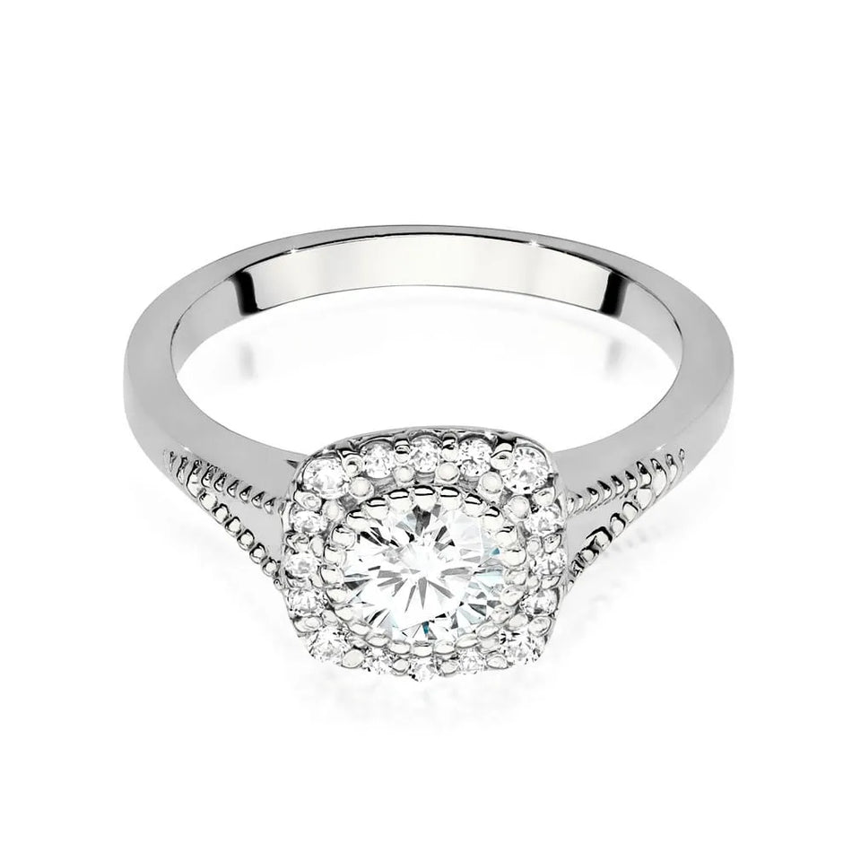 Goldring mit 0,50 ct Diamant und 0,196 ct Seitensteinen aus Diamanten