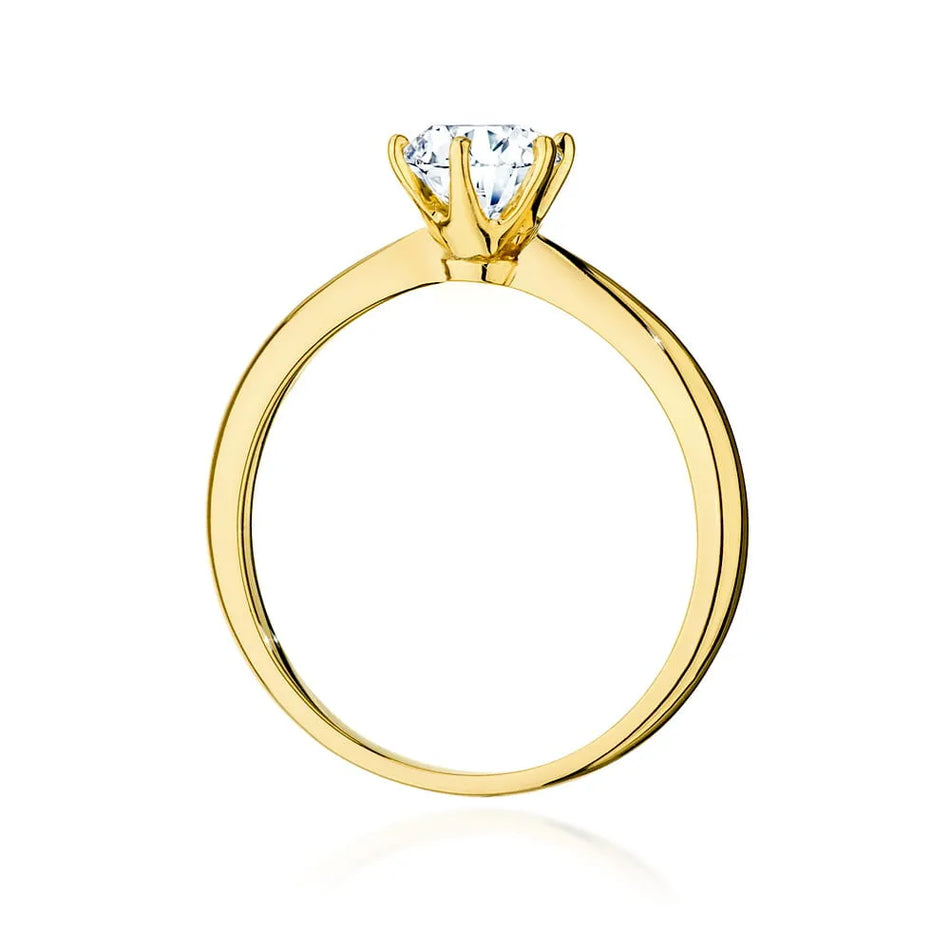 Goldring mit 0,70 ct Diamant