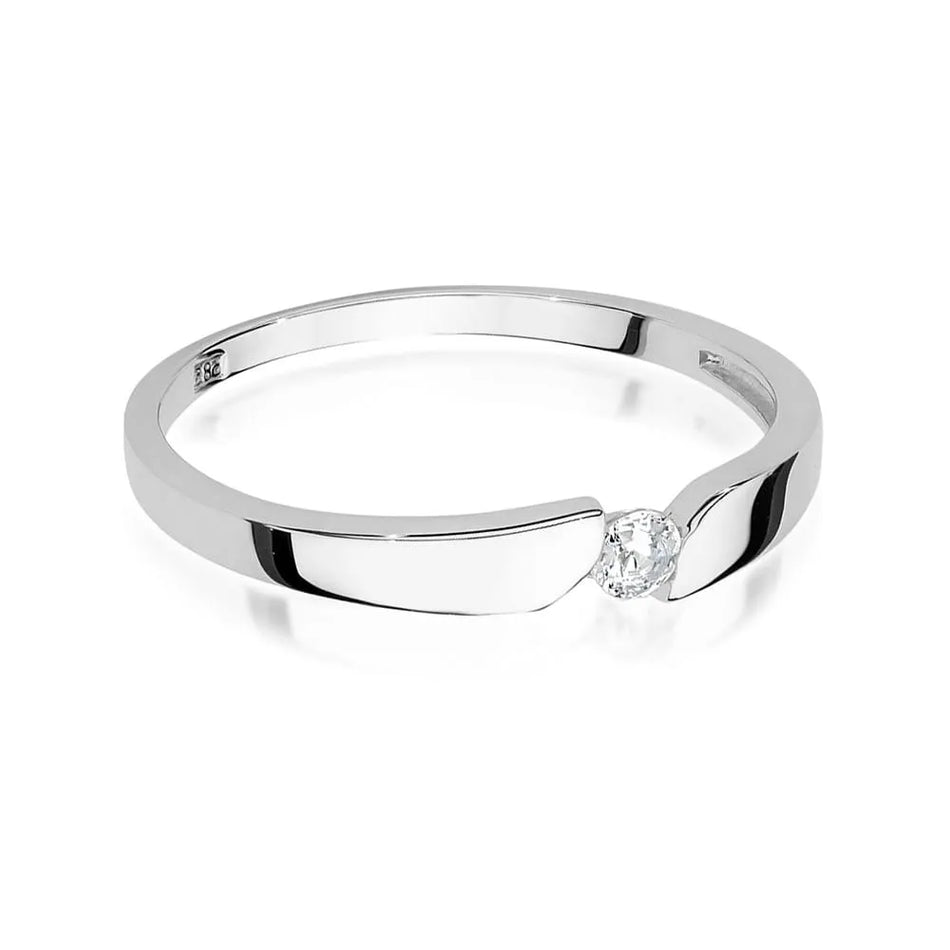 Goldring mit 0,08 ct Diamant