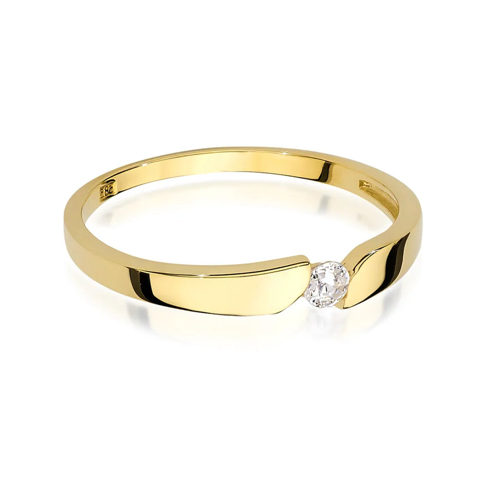 Goldring mit 0,08 ct Diamant