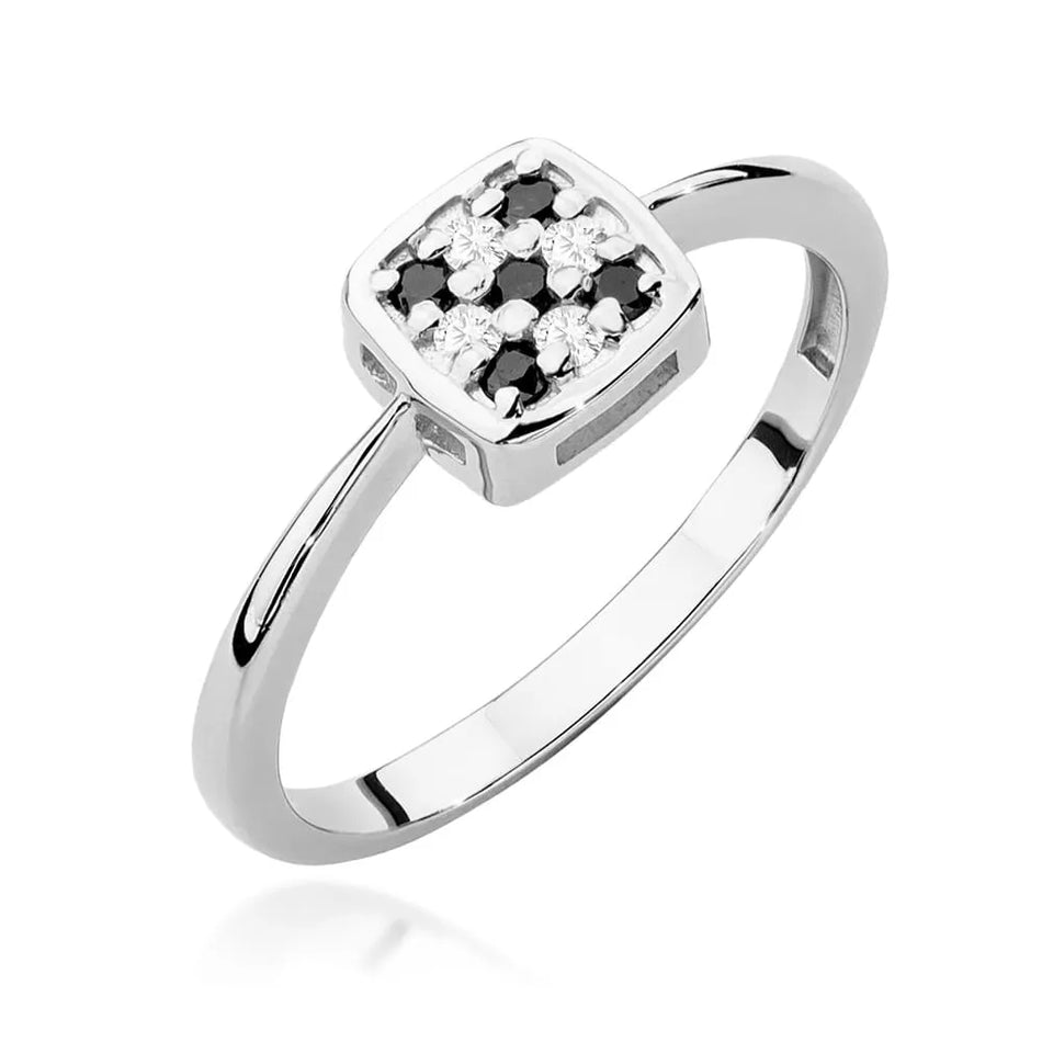Goldring mit 0,14 ct Diamanten