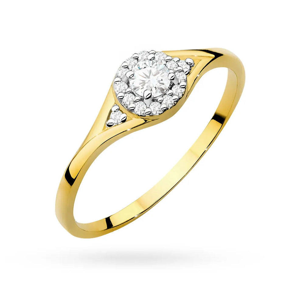 Gold Ring with Zirconia