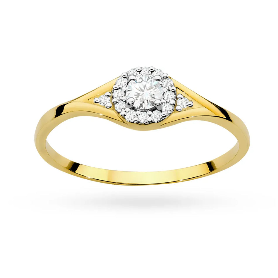 Gold Ring with Zirconia