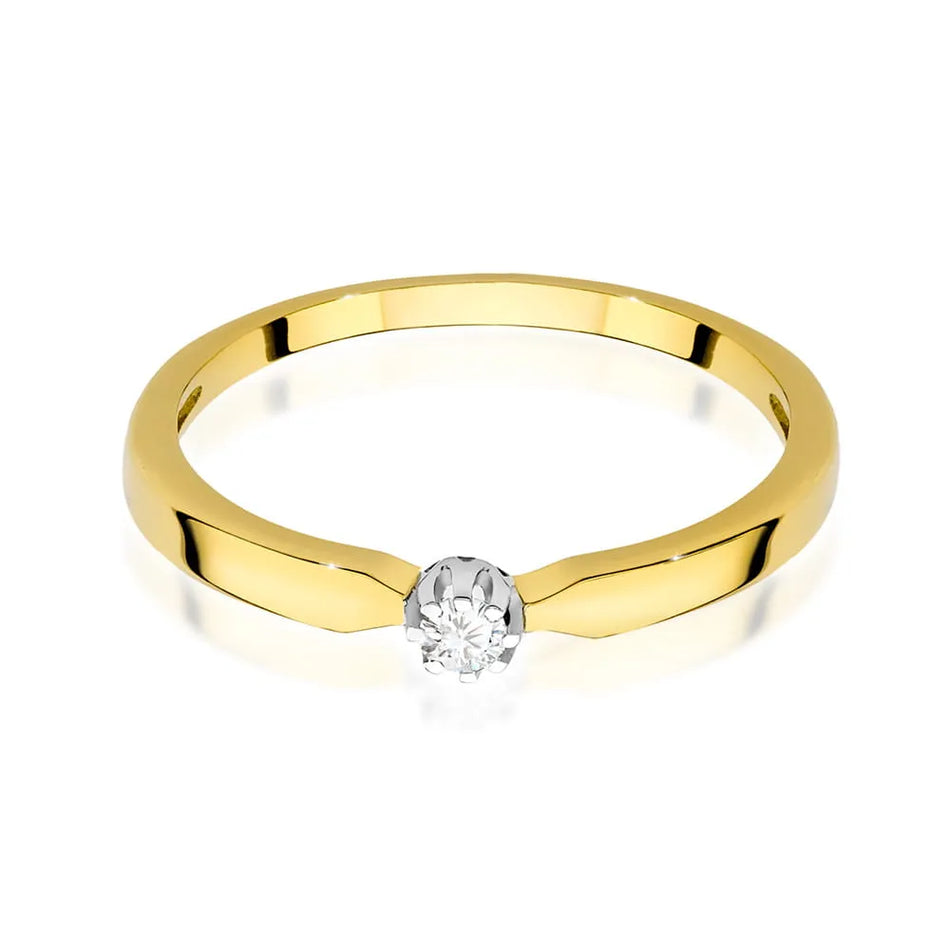 Goldring mit 0,04 ct Diamant