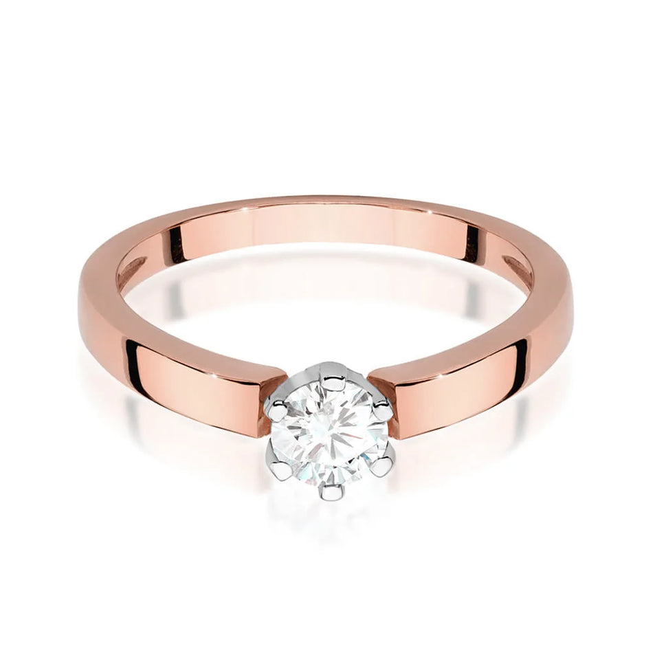 Goldring mit 0,25 ct Diamant