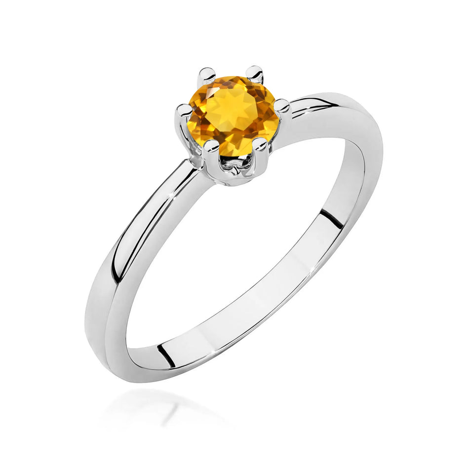 Ring mit Citrin 0.5ct | 14K (585) Gold