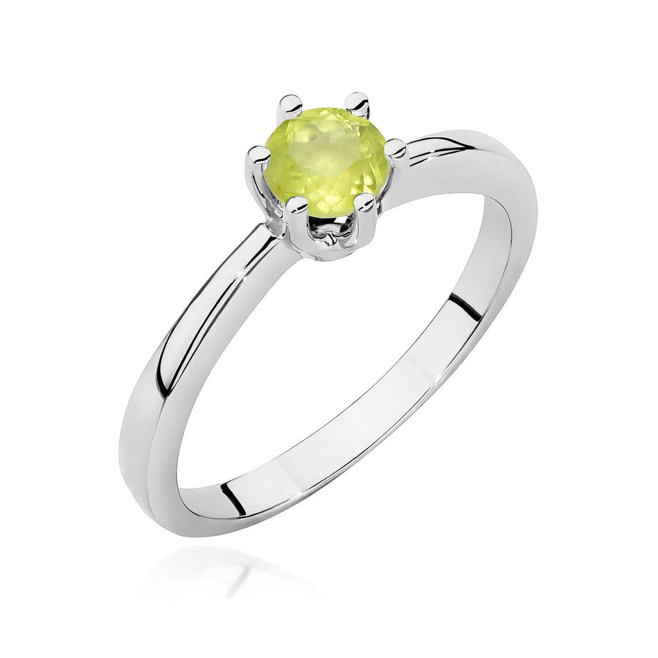 Ring mit Olivin 0.6ct | 14K (585) Gelbgold