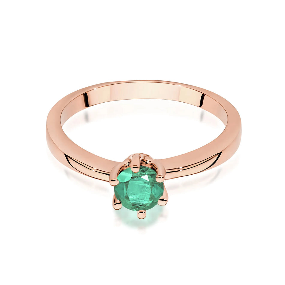 Ring mit Smaragd 0.5ct | 14K (585) Gold