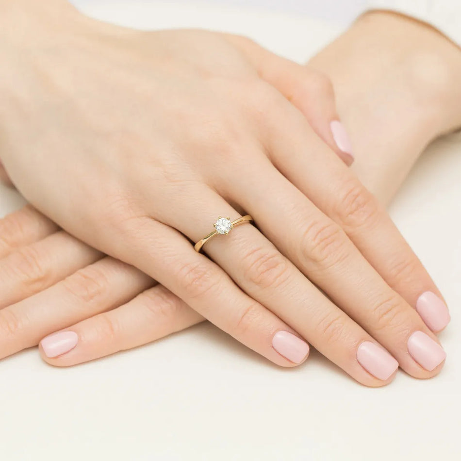 Goldring mit 0,40 ct Diamant