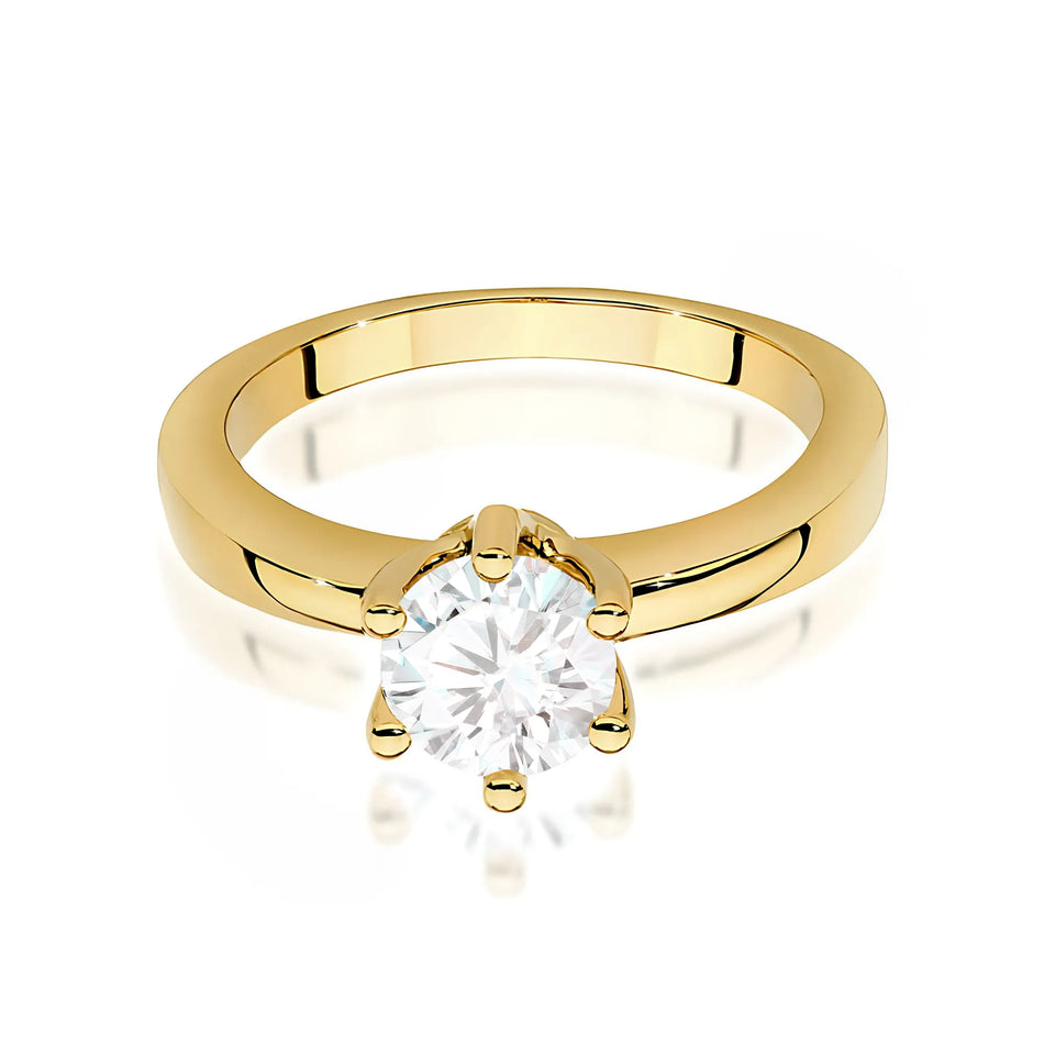 Goldring mit 0,70 ct Diamant