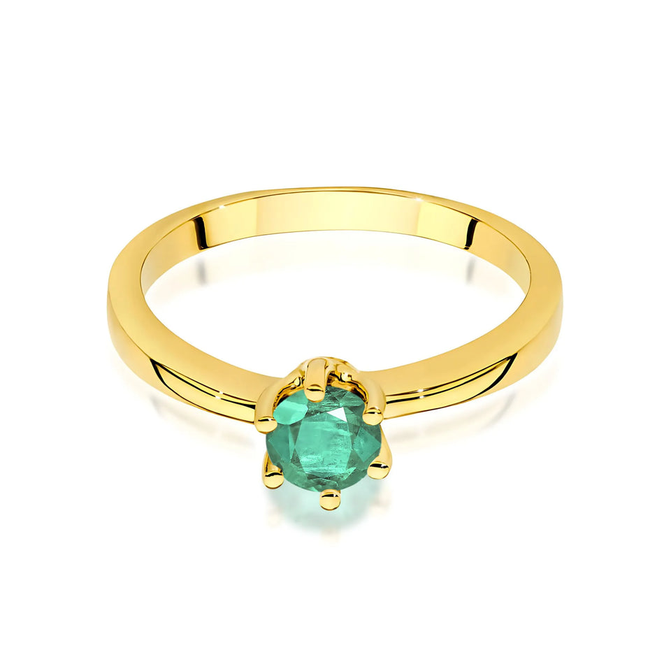 Ring mit Smaragd 0.5ct | 14K (585) Gold