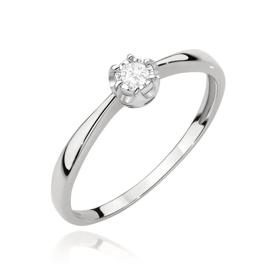 Goldring mit 0,06 ct Diamant