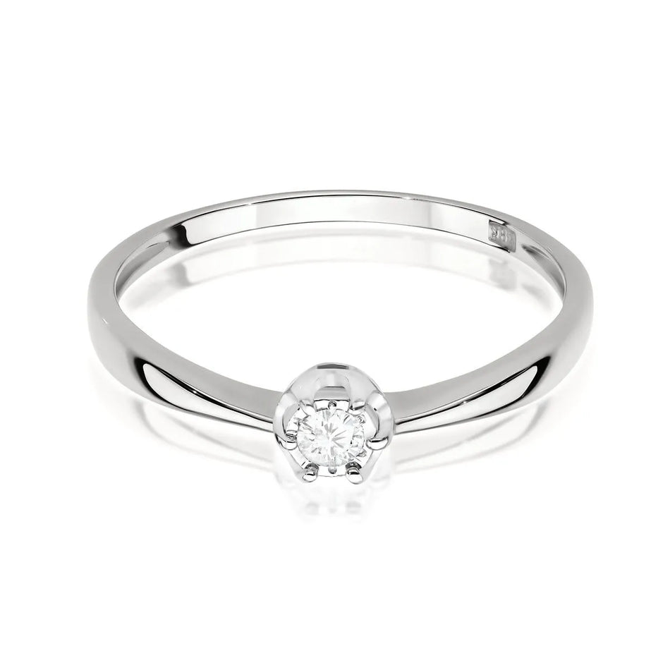 Goldring mit 0,06 ct Diamant