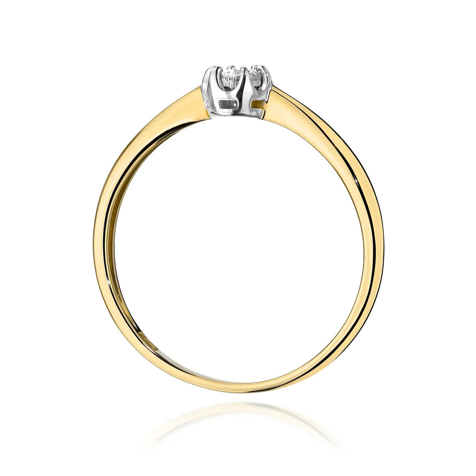 Gold Ring with 0.06ct Diamond