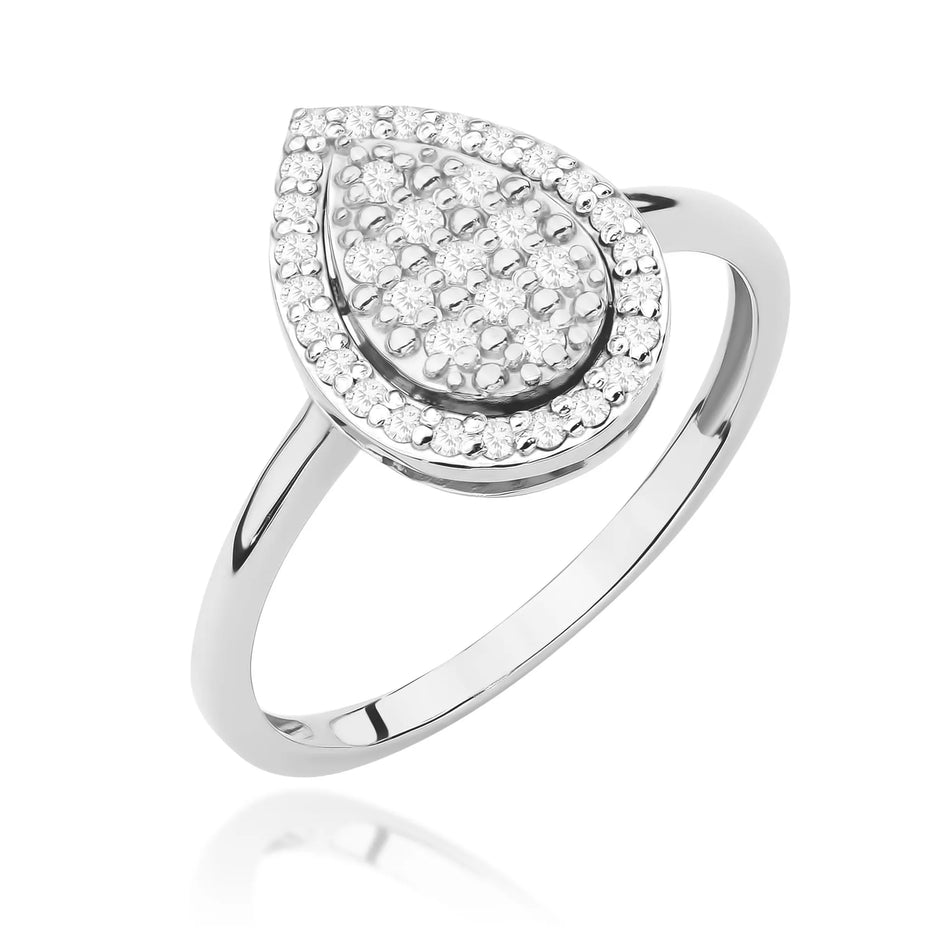 Goldring mit 0,215 ct Diamanten
