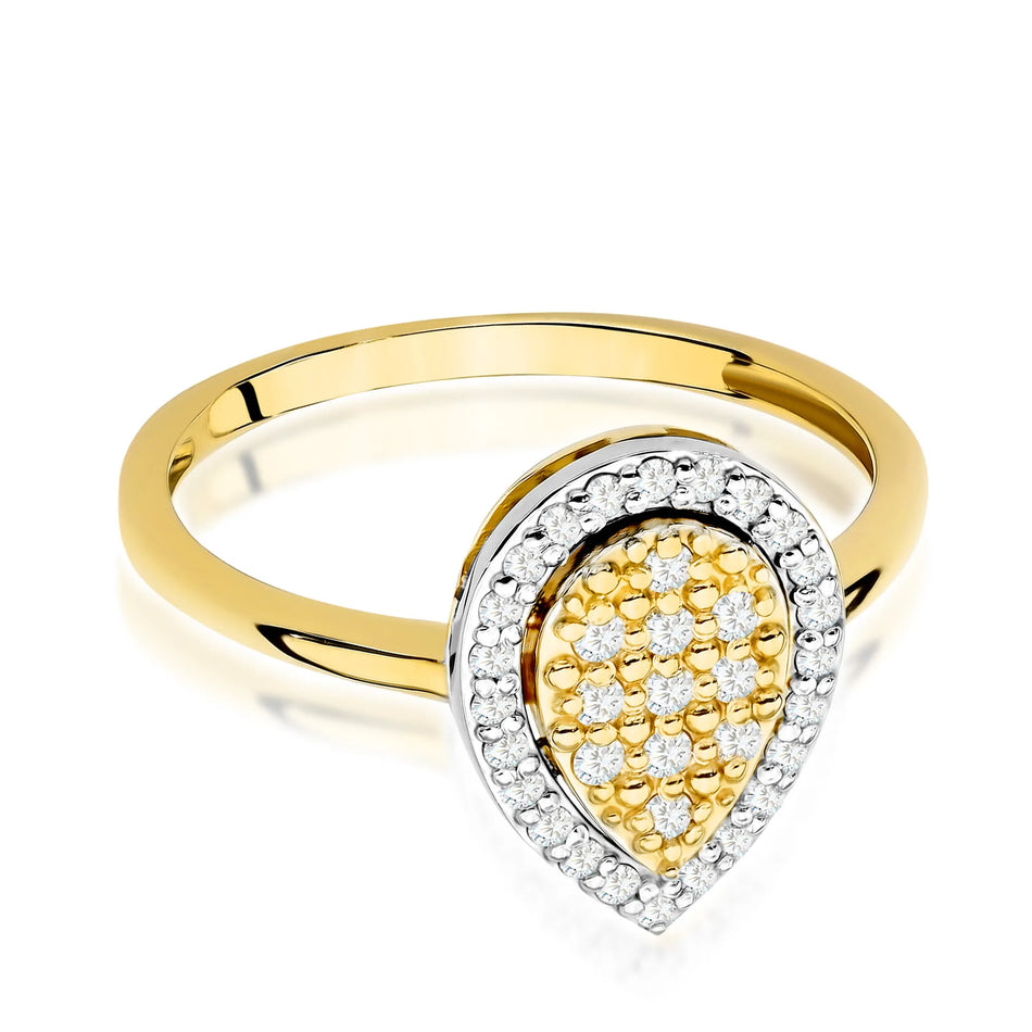 Goldring mit 0,215 ct Diamanten