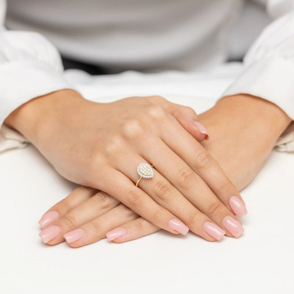 Goldring mit 0,215 ct Diamanten