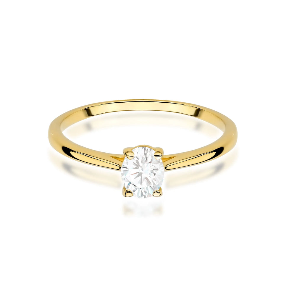 Gold Ring with 0.30ct Lab-diamond
