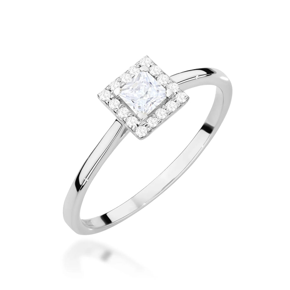 Goldring mit 0,15 ct und 0,08 ct Diamanten