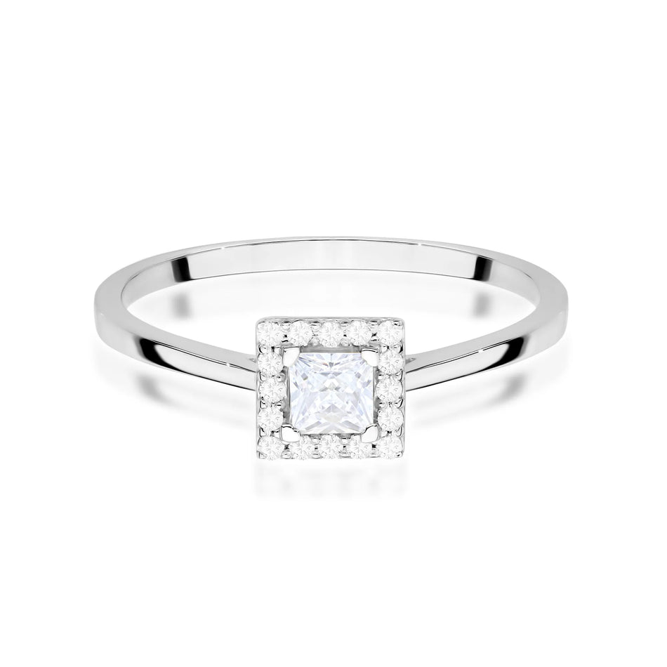 Goldring mit 0,15 ct und 0,08 ct Diamanten