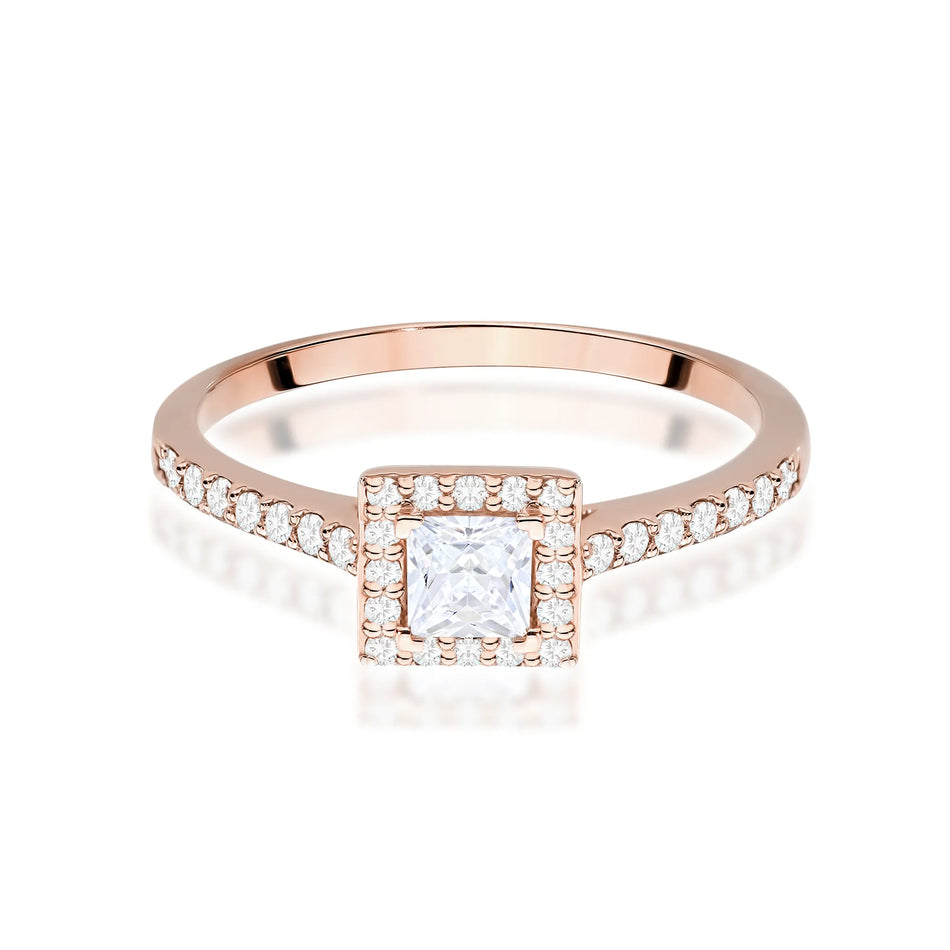 Gold Ring with 0.30ct and 0.20ct Diamonds