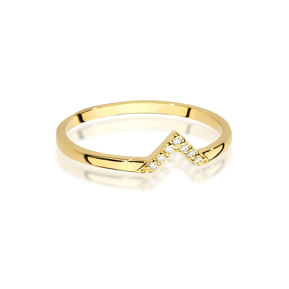 Gold Ring with 0.035ct Diamonds