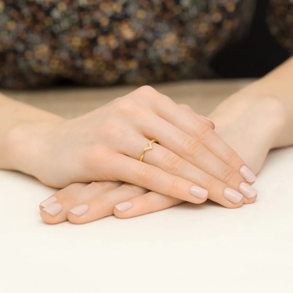 Gold Ring with 0.035ct Diamonds